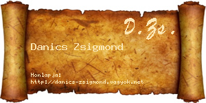 Danics Zsigmond névjegykártya