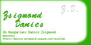 zsigmond danics business card